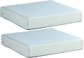 20x20 inch Patio Chair Cushions Non Slip Bottom Chair Pad with Ties Waterproof Square Outdoor Seat Cushion Replacement for Garden Swing Furniture Set of 2, White