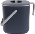 Blue Ginkgo Kitchen Compost Bin [2.6L / 0.69 GAL] – Filter-Free, Odor-Tight Countertop Food Waste Pail with Handles (Made in Korea, Gray)