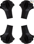 4 Pack of Extra Durable Rubber Replacement Tips (Replacement Feet/Paws/Ferrules/Caps) for Trekking Poles - Fits All Standard Hiking and Nordic Walking Poles