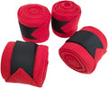 Horse Leg Bandage/Horse Leg wrap (Set of 4) Red, Blue, Navy Blue, and Black (RED)