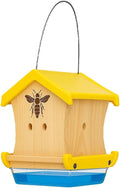 Carpenter Bee House for Outside, Wood Beetrap for Outdoors Insect House Hotel for Garden Stainless Cable Bee Box Without Bottle 2025 New Heavy Duty