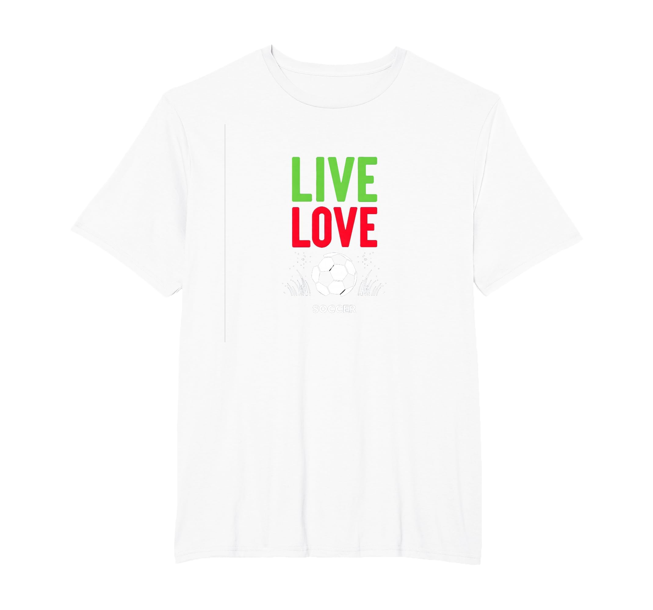 Live Love Soccer Inspiring Sports T-Shirt - Custom Art Print for Adults