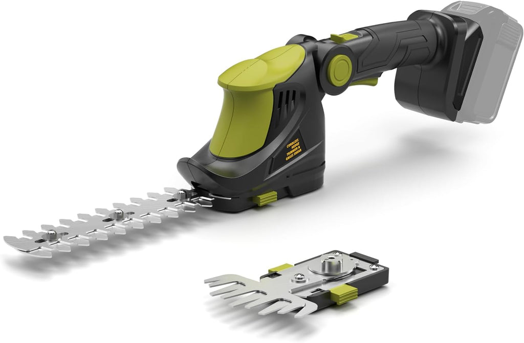Hedge Trimmer Cordless for DEWALT 20V MAX Battery, 1200RPM Grass Trimmer Electric Hedge Trimmer, 2 in 1 Design, Perfect for Yard, Garden, and Lawn Care(Battery Not Included) (Green)