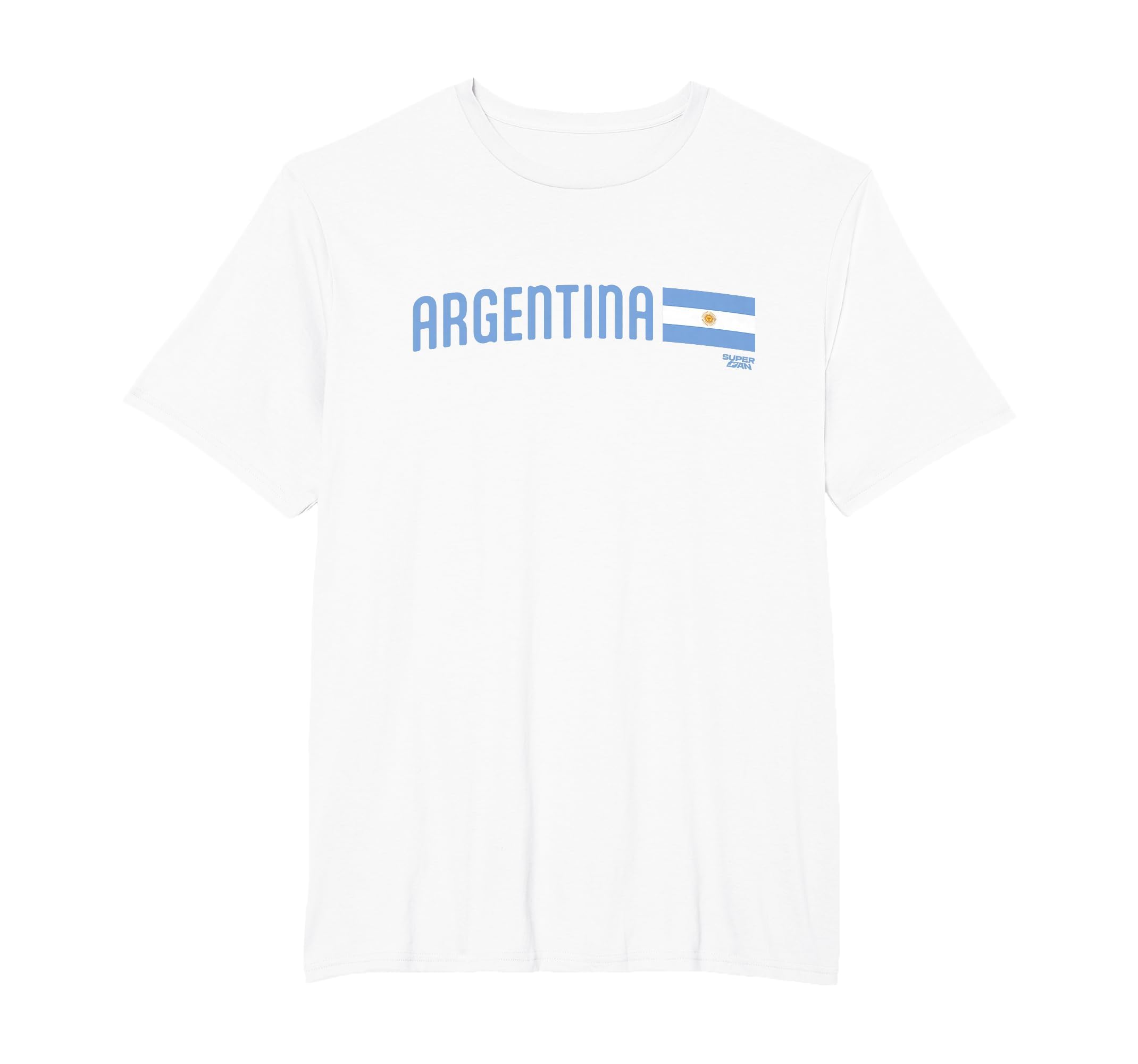 Superfan Argentina Minimal Flag Stripe T-Shirt - Aesthetic Graphic Unisex