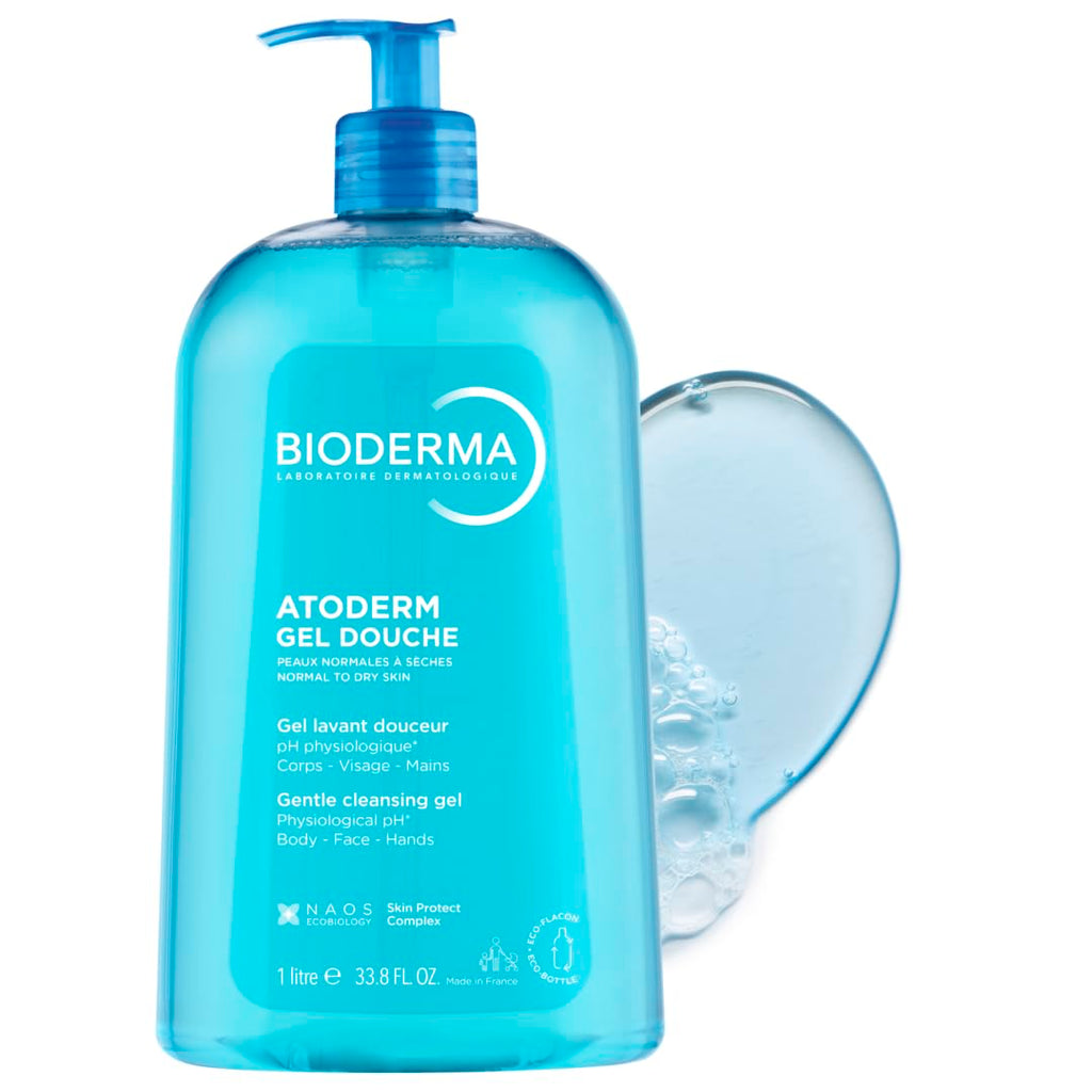 Bioderma Atoderm Shower Gel - Gentle, Moisturizing Cleanser for Sensitive & Dry Skin - Fragranced, 33.81 fl oz