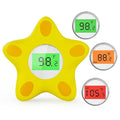 Baby Bath Thermometer, Infant Digital Water Thermometer Safety with 3 Color Backlit and Temperature Warning, Room Thermometers Floating Toy for Infant, Toddler, Bathtub, Swimming Pool (Yellow)