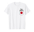 Soccer Ball Japan Flag Pocket Logo T-Shirt - Trendy Graphic for Adults