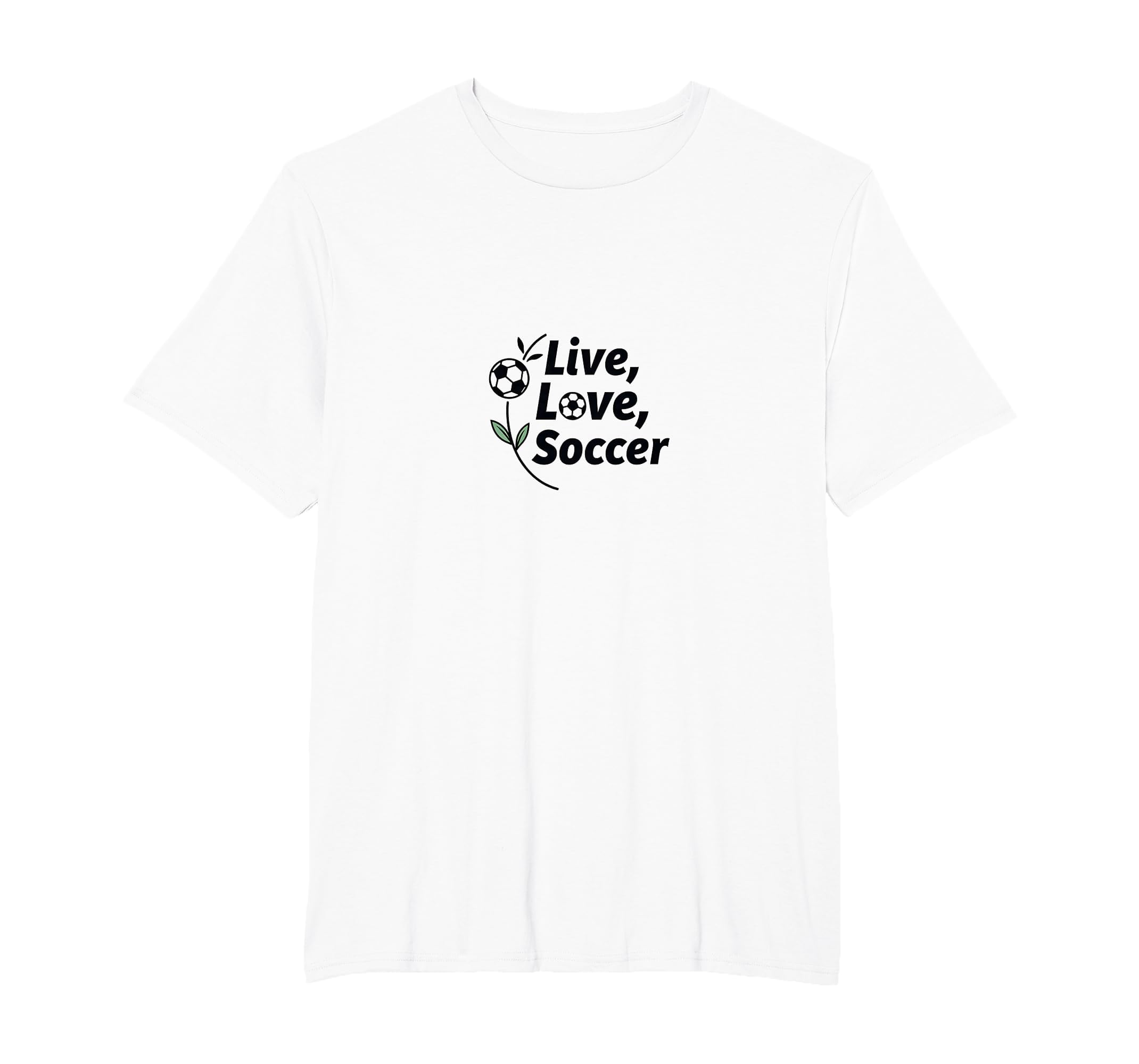 Live Love Soccer Womens Sports Passion T-Shirt - Minimalist Print Unisex