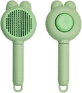 Cat Brush for Short or Long Haired Cats Dogs Rabbits, Cute Dog Brush with Release Button for Massage and Removes Loose Fur