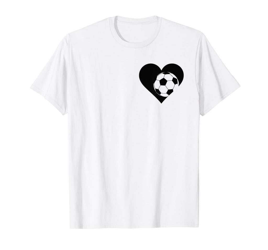 Soccer Love Heart Fans And Players T-Shirt - Graphic Print for Adults