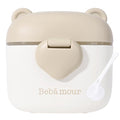 Bebamour Baby Formula Dispenser On The Go, Formula Container to Go, Formula Holder for Travel, Candy Fruit Snack Storage Container with Scoop and Leveller (Coffee)