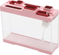 Modern Acrylic Betta Fish Tank Aquarium Kit with LED Lighting and USB Charging Ports 20 Gallon Small Fish Tank for Home Office Decor, Ideal for Living Rooms, bedrooms (Pink)