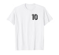 Football Soccer Number 10 Sport T-Shirt - Fun Novelty Design for Adults