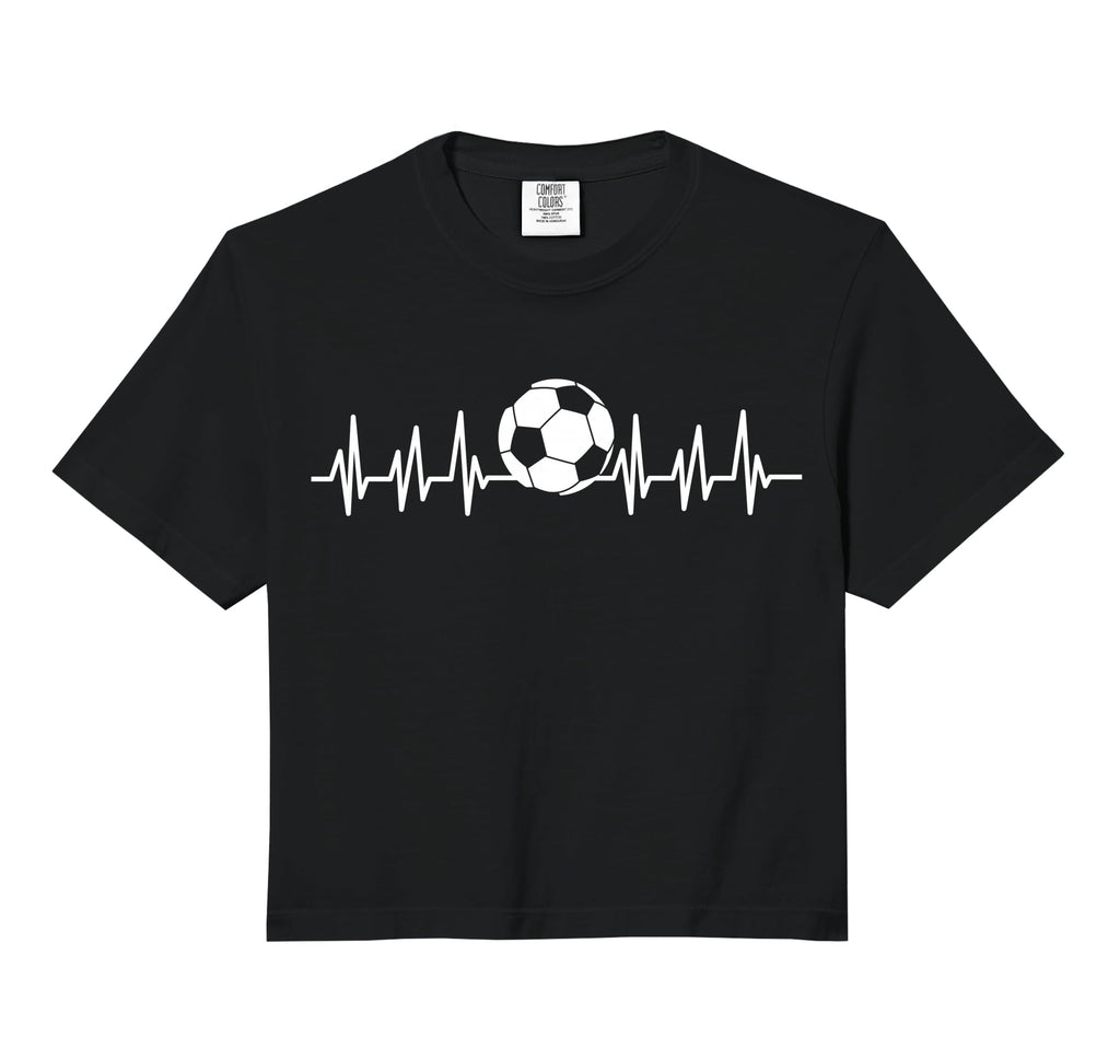 Heartbeat Ekg Heart Sports Soccer Field T-Shirt - Novelty Apparel Unisex