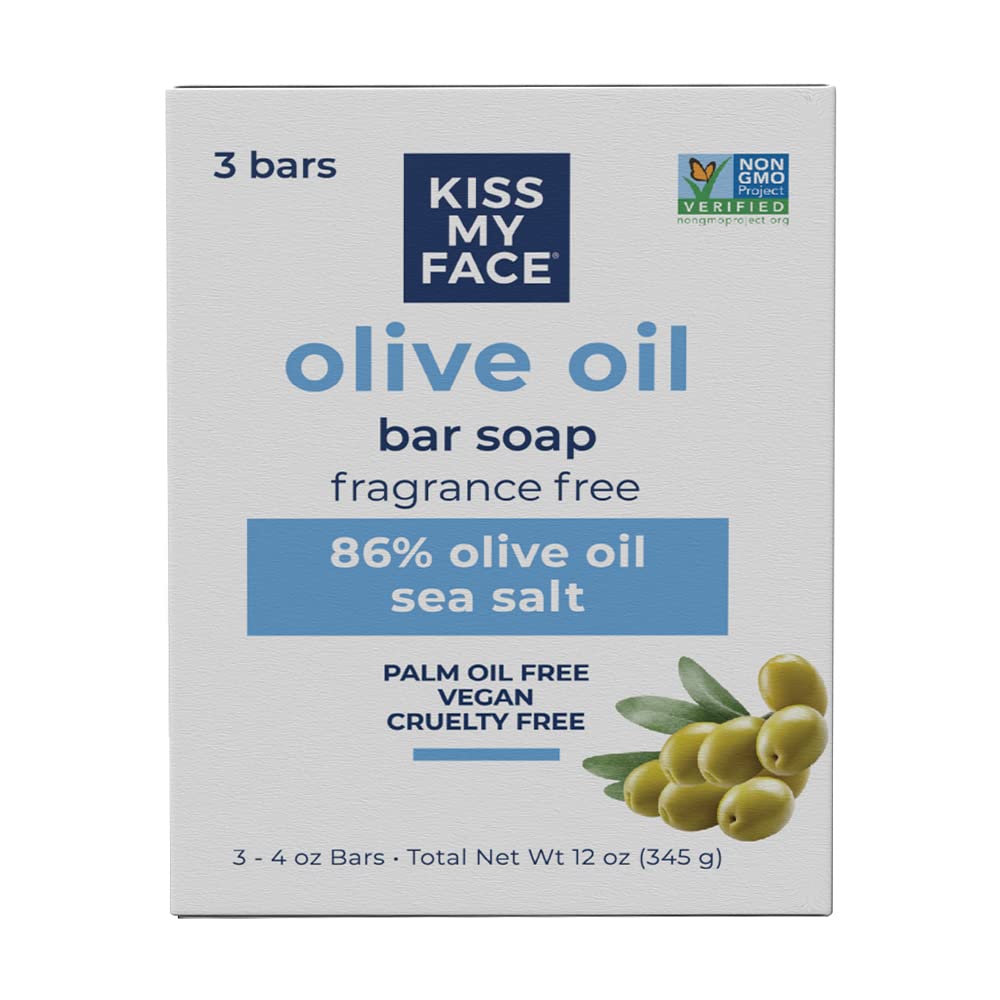 Kiss My Face Pure Olive Oil Fragrance Free Bar Soap - 8 Oz