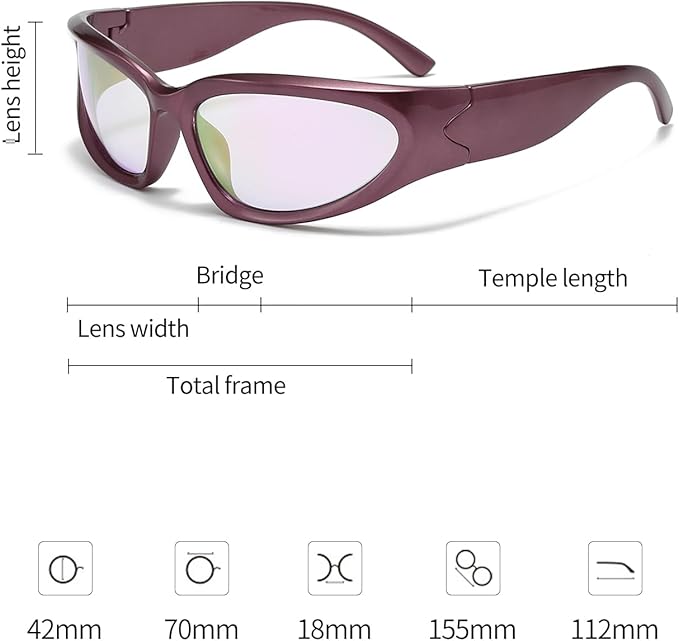 SOAR&EAGLE Y2K 3Pack Polarized sunglasses Wrap Around Men's Women's sunglasses Fashion Sport Shades Sun Glasses