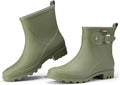 HISEA Women's Ankle Rain Boots Waterproof, Fashion Short Garden Shoes Anti-slip for Women with Comfortable Insole