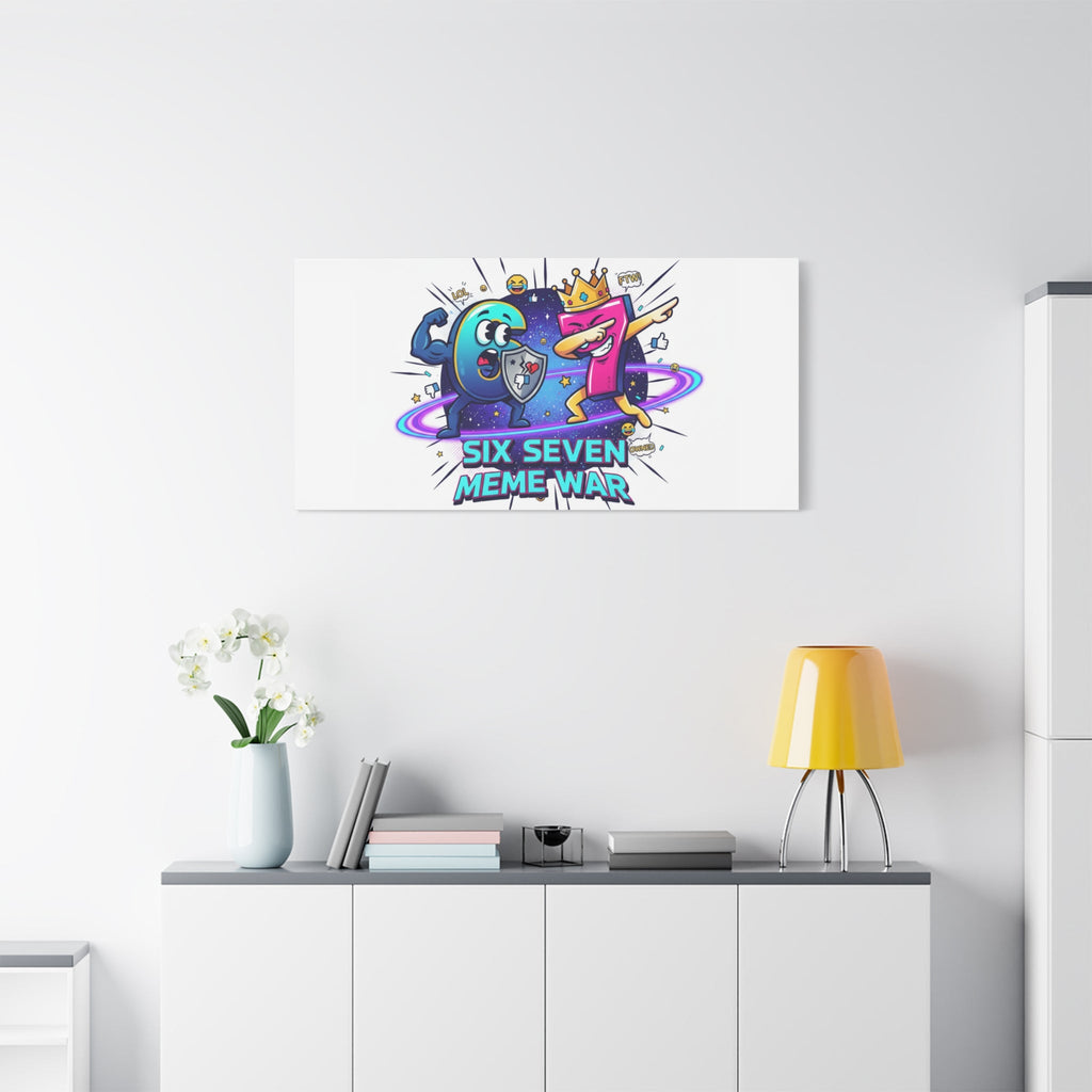 Six Seven Meme War Canvas | Legendary Internet Battle Art, Viral Culture Wall Decor