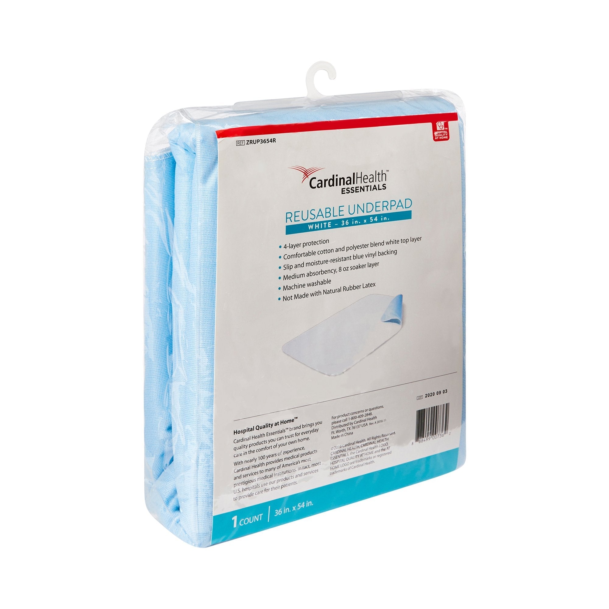 ReliaMed Underpad, Reusable, Polyester ZRUP3654R