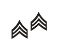 U.S. Army E5 Sergeant Sta-Brite® Black Metal Pin-on Rank