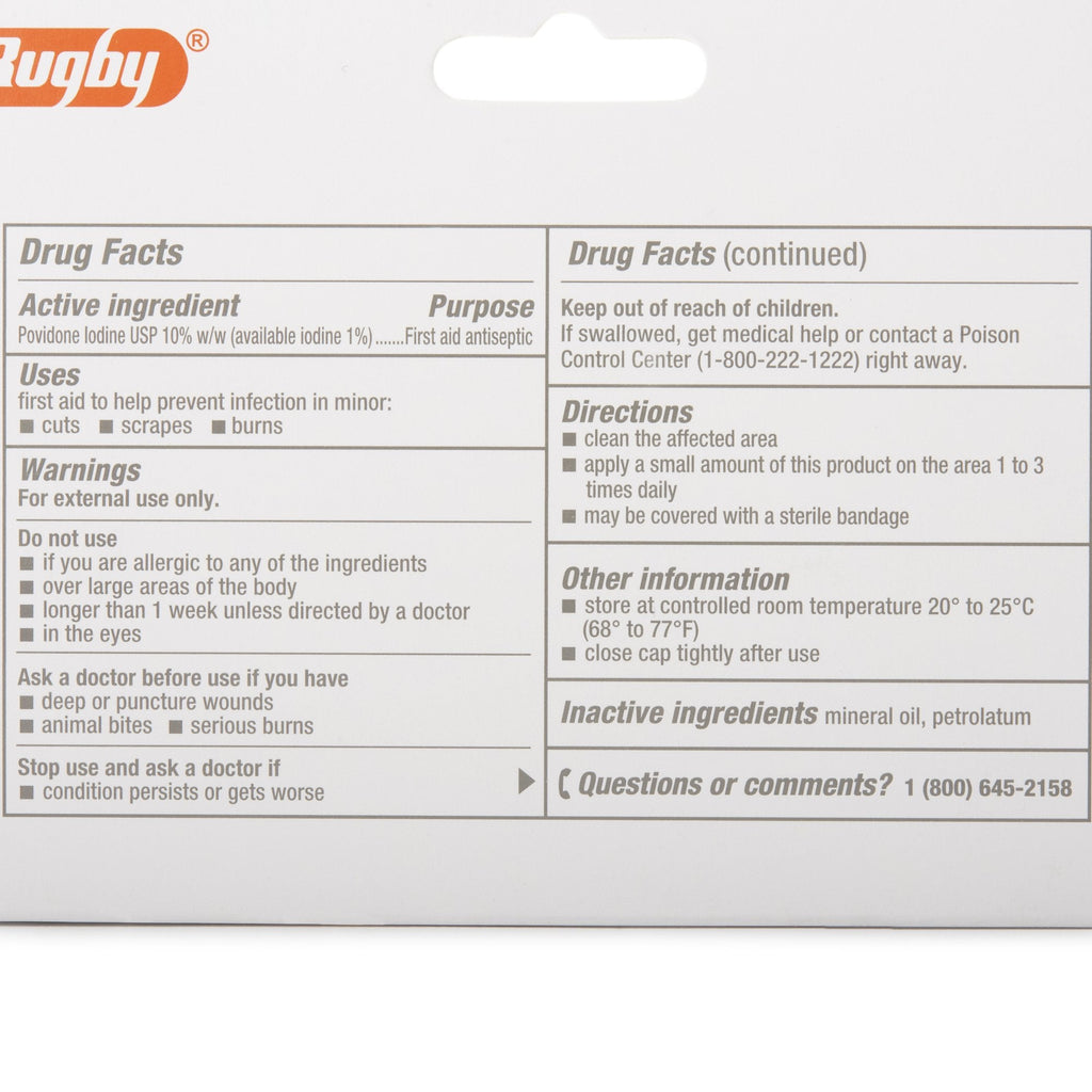 Rugby® Povidone-Iodine Antiseptic Ointment 00536127180
