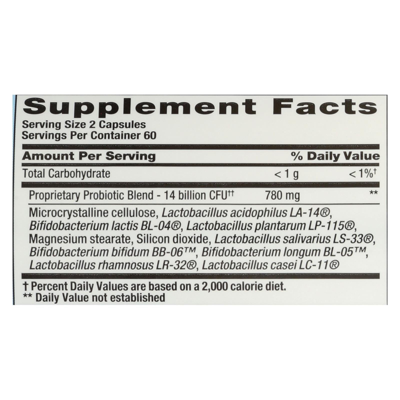 Nutrition Now PB 8 Pro-Biotic Acidophilus for Gut Health - 120 Veggie Caps