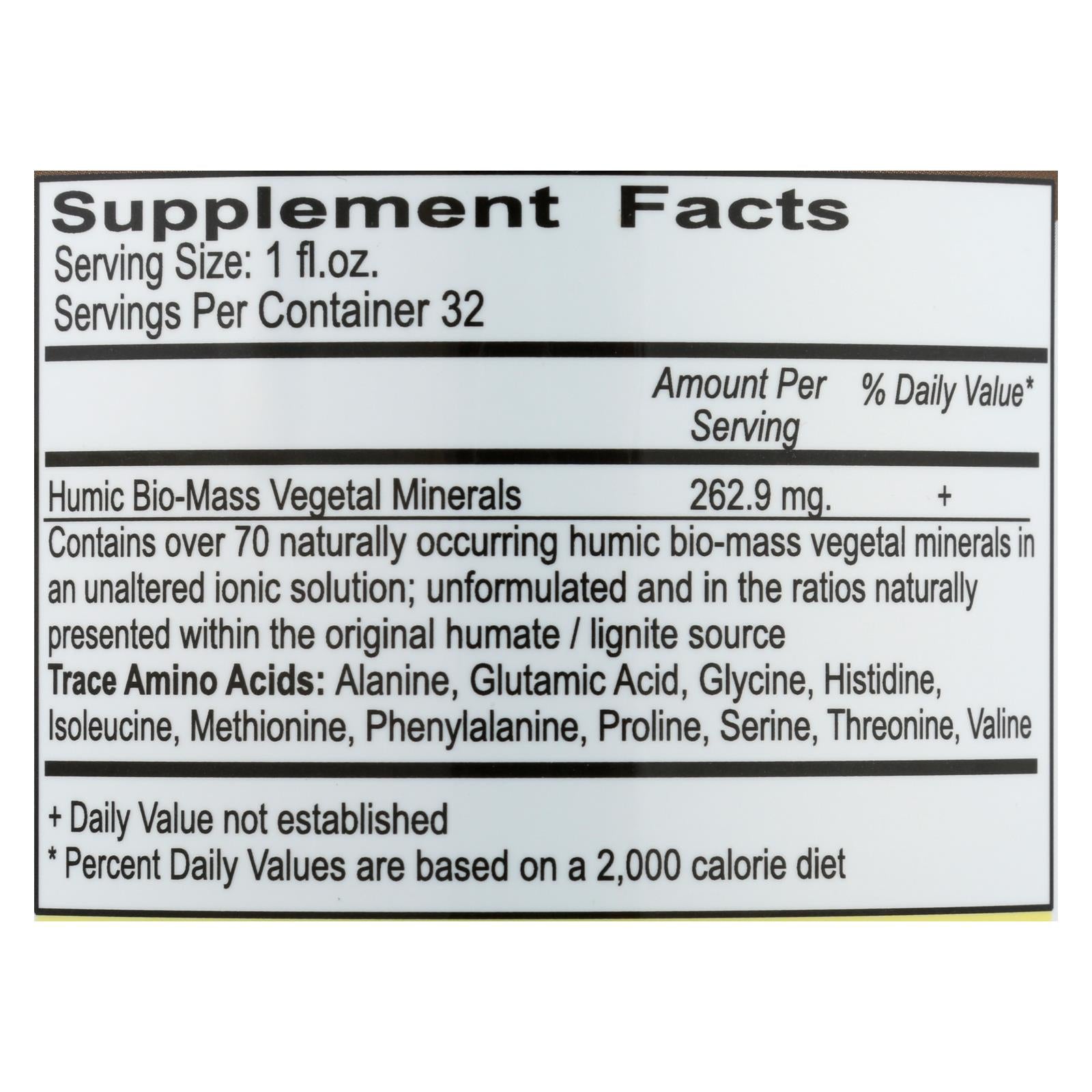 Vital Earth Humic Minerals Liquid Concentrate (32 Fl Oz.)
