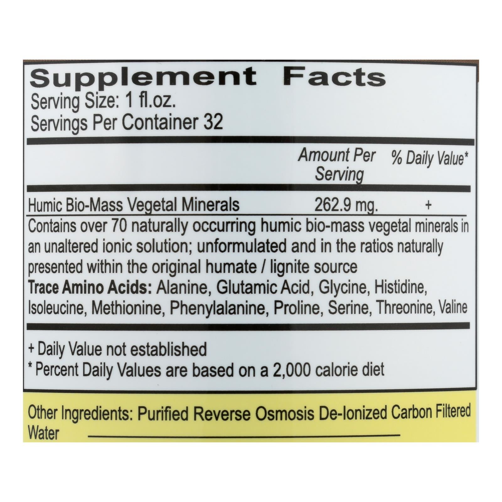 Vital Earth Humic Minerals Liquid Concentrate (32 Fl Oz.)