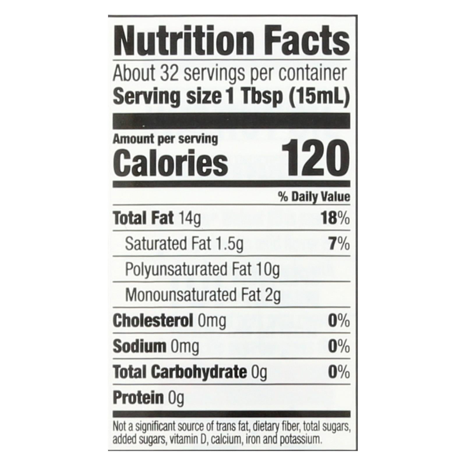 Spectrum Naturals Premium Refined Walnut Oil, Pack of 12 - 16 Fl Oz.