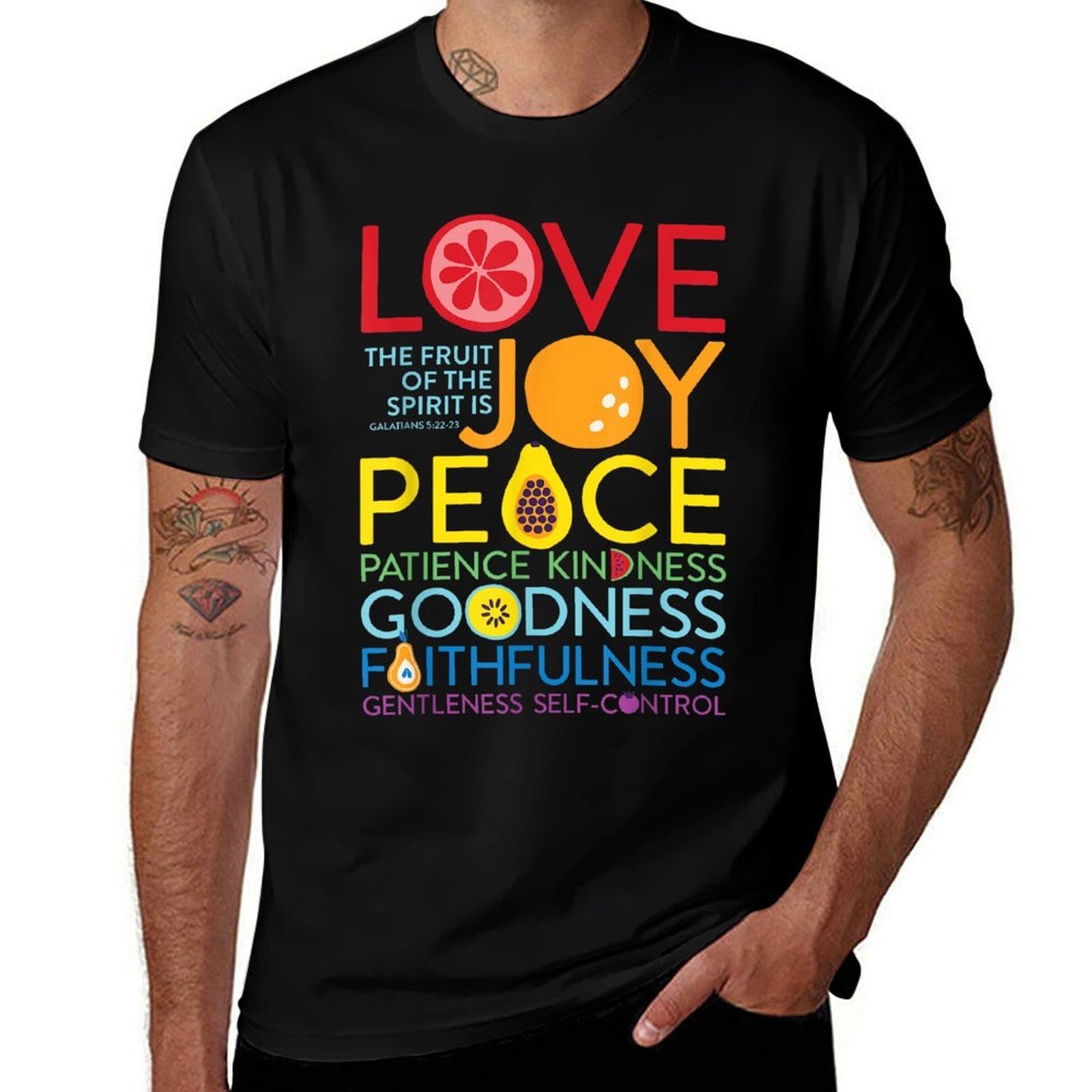 Fruit Of The Spirit Galatians 522 Inspirational Christian  Versatile T-Shirt