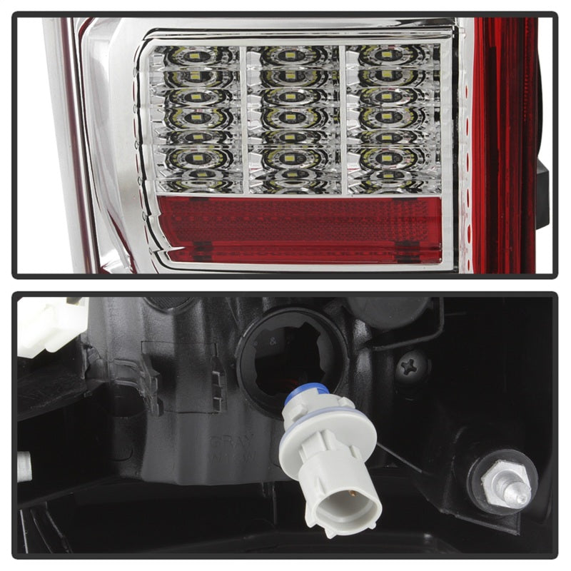 SPYDER xTune 16-18 Toyota Tacoma Light Bar LED Tail Lights - Chrome (ALT-JH-TTA16-LBLED-C) 9041709