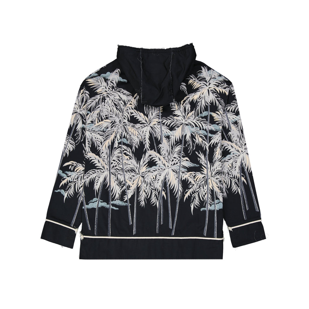 Palm Angels Hooded Printed Shirt Men