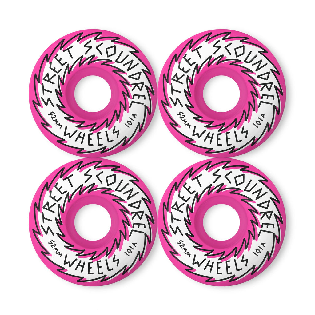 Street Plant "Street Scoundrels" 52mm 101a Skateboard Wheels + Bones Reds Bearings