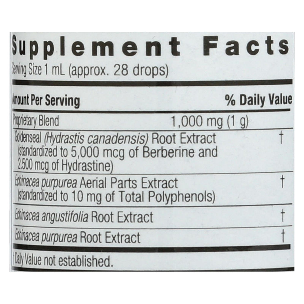 Nature's Answer Echinacea Goldenseal Tincture, Immune Support, 1 Oz