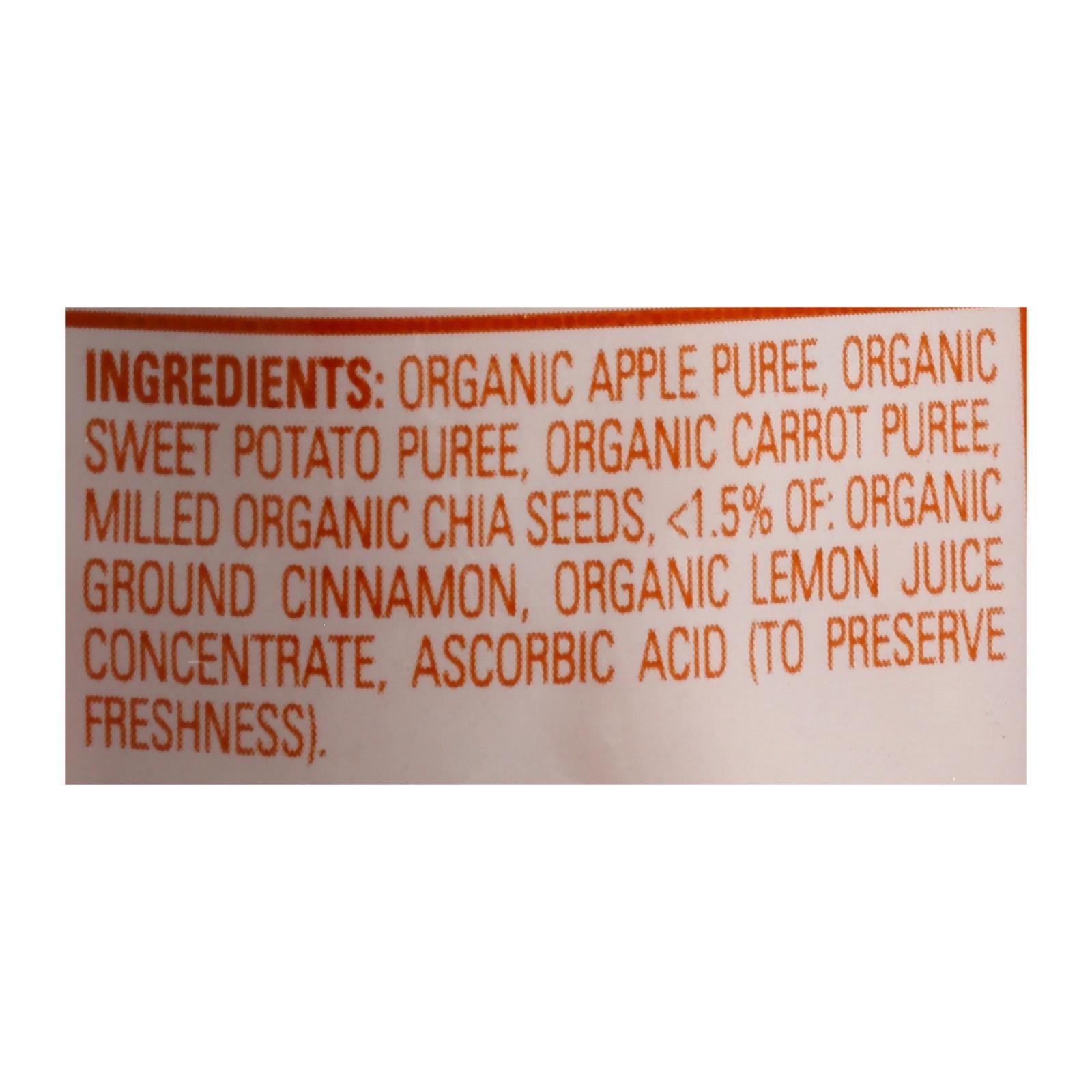 Happy Baby Happytot Organic Superfoods Sweet Potato, Apple, Carrot, and Cinnamon (Pack of 16 - 4.22 Oz)