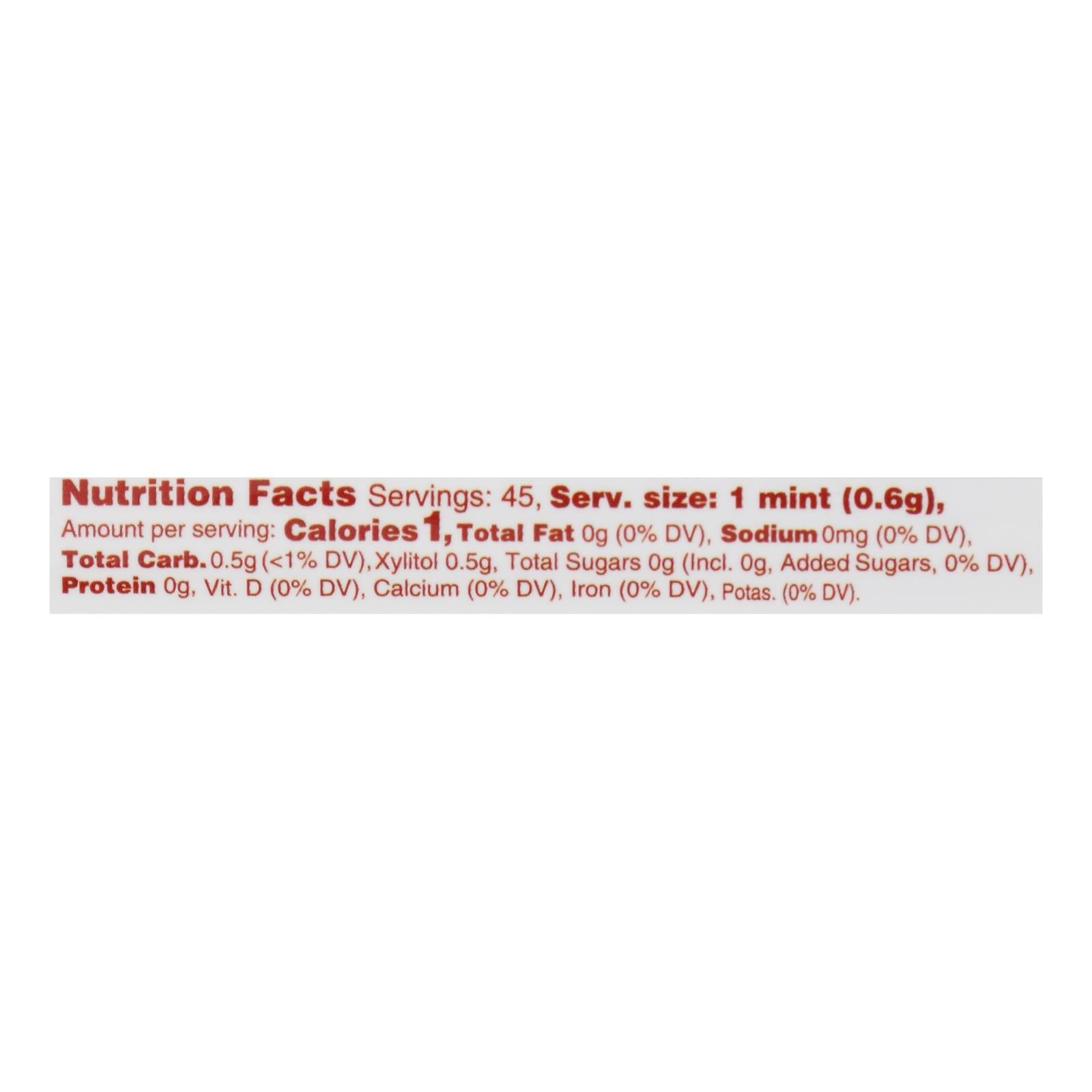 Spry Xylitol Gems - Cinnamon Flavor, Sugar-Free Breath Mints (Pack of 6 - 45 Count Each)