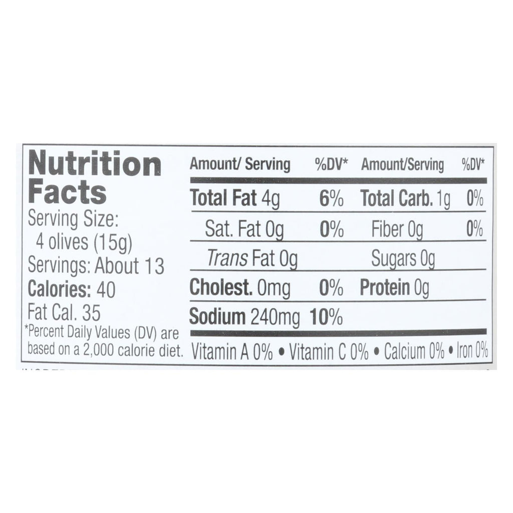Jeff's Natural Kalamata Olives 7 Oz. Pack of 6