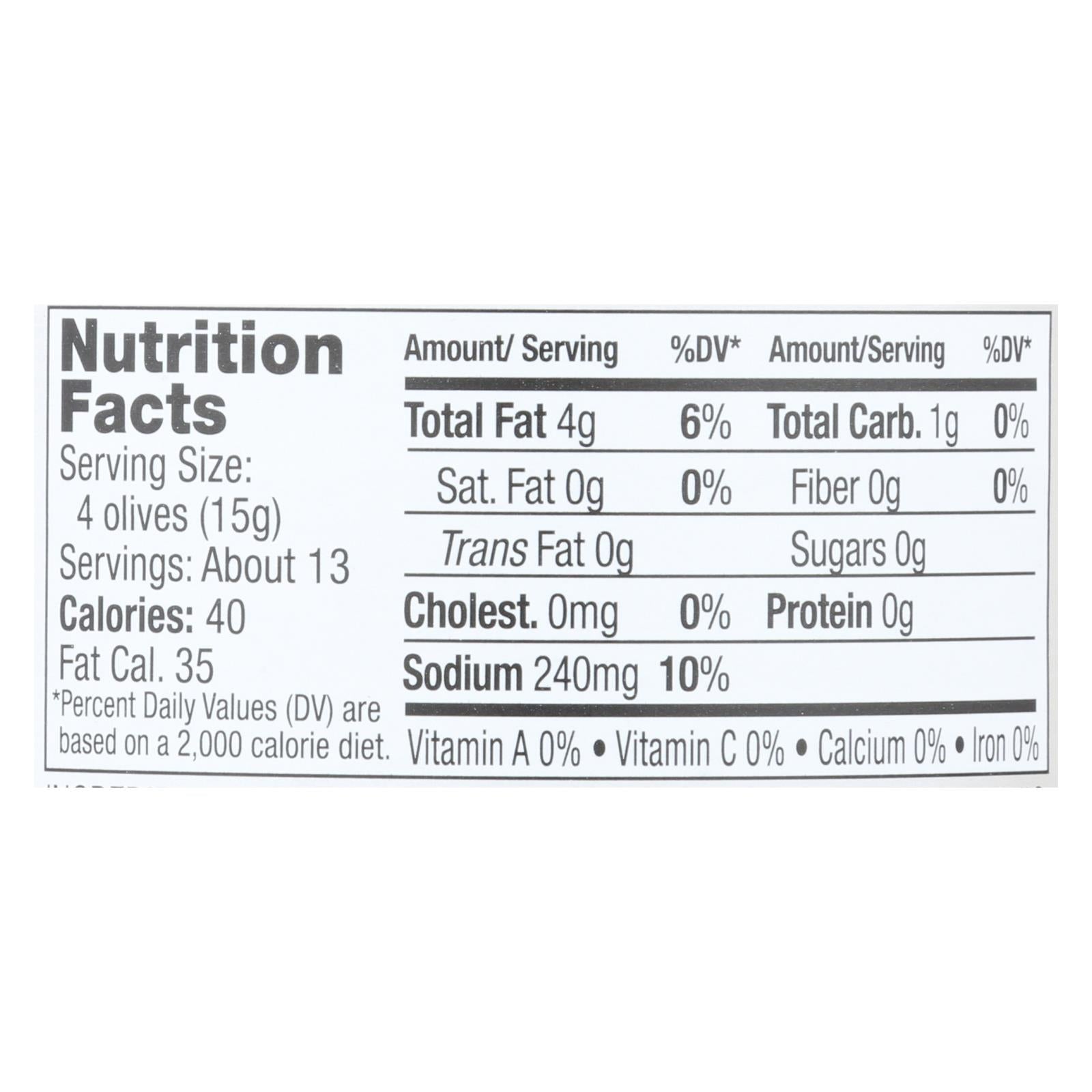 Jeff's Natural Kalamata Olives 7 Oz. Pack of 6