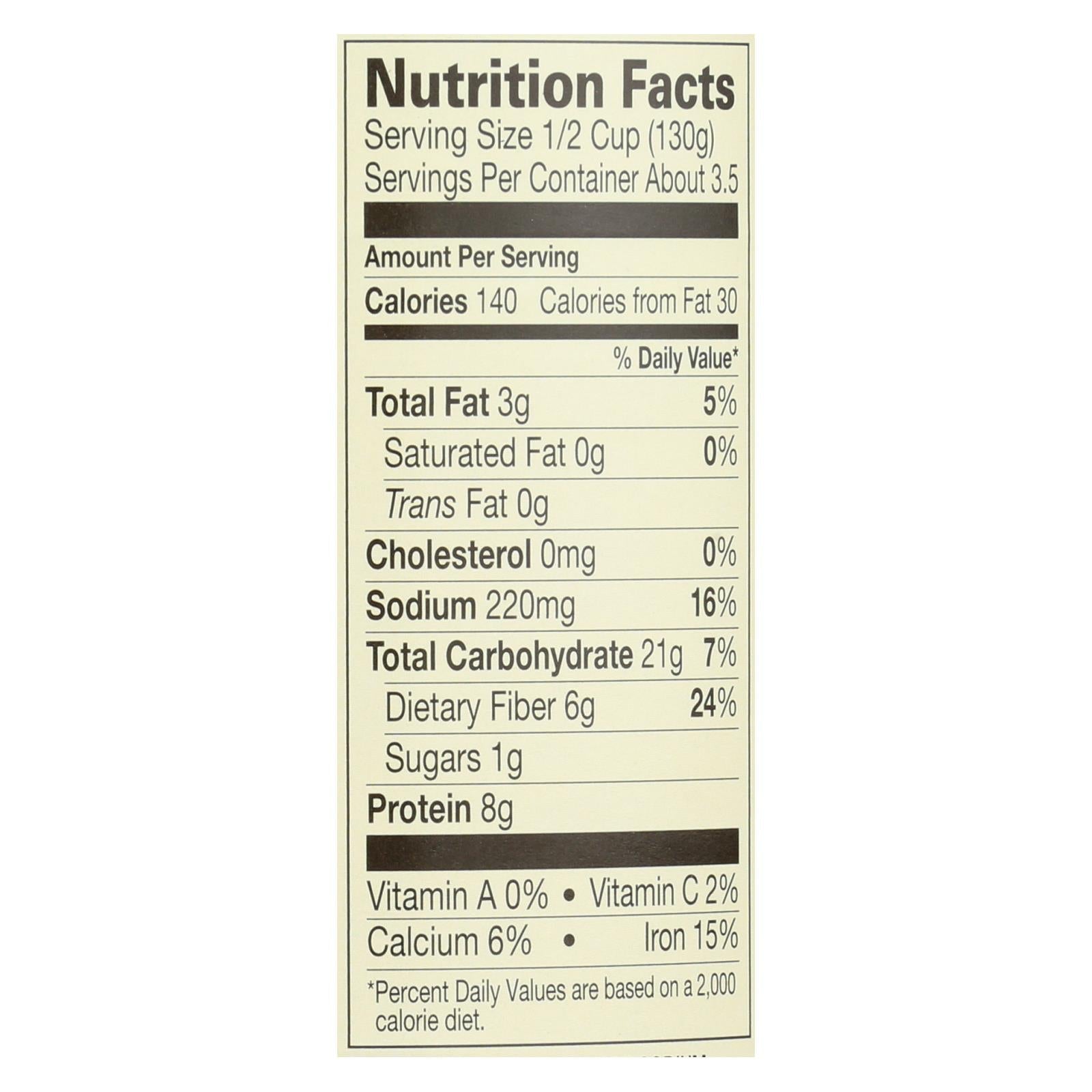 Amy's Organic Reduced Sodium Black Bean Refried Beans, 12 Pack - 15.4 Oz. Each