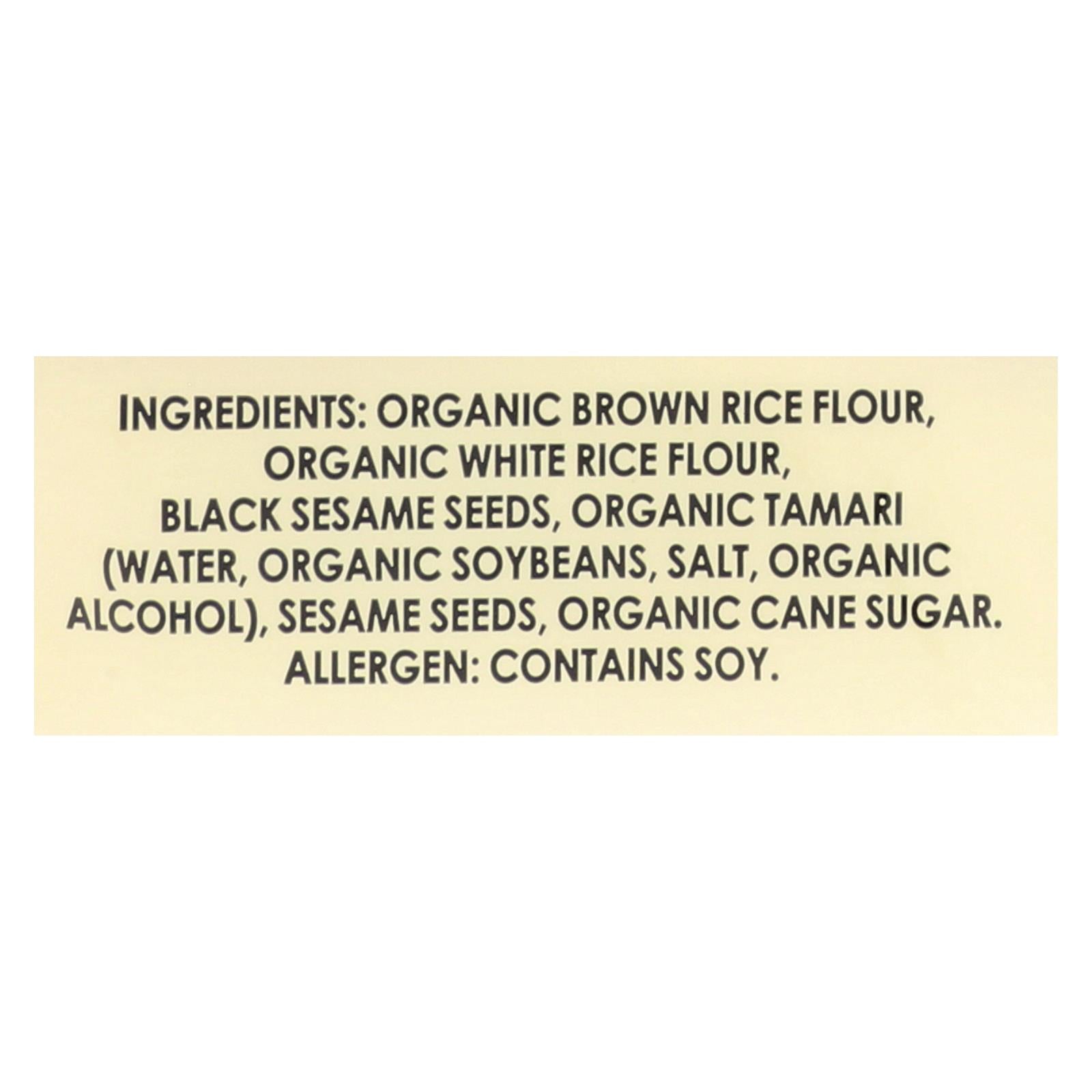 Edward & Sons Brown Rice Snaps, Black Sesame, 3.5 oz, Case of 12