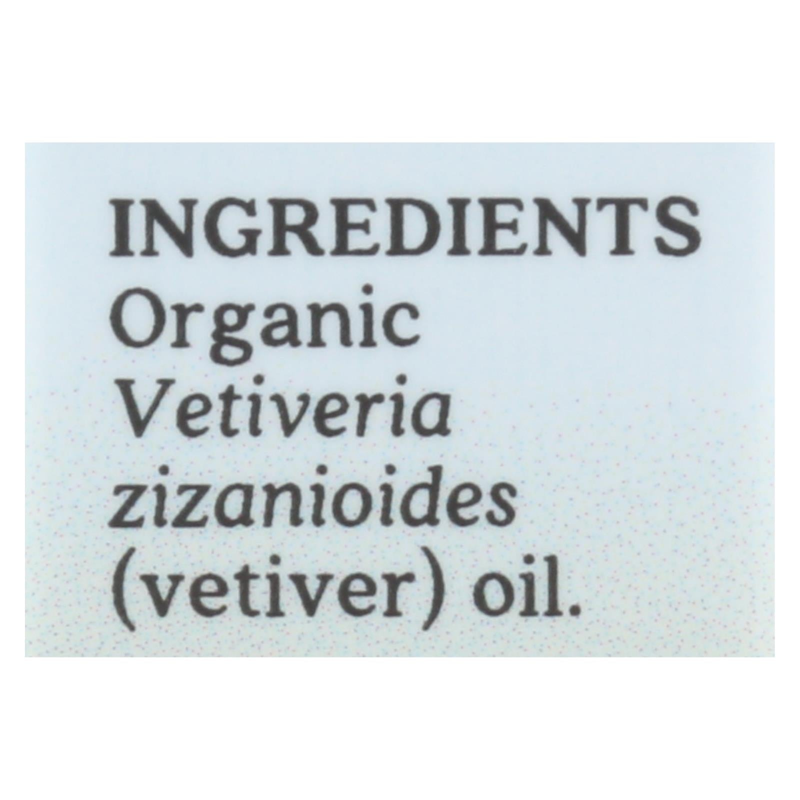 Aura Cacia Organic Vetiver Essential Oil - .25 Oz. for Relaxation and Stress Relief