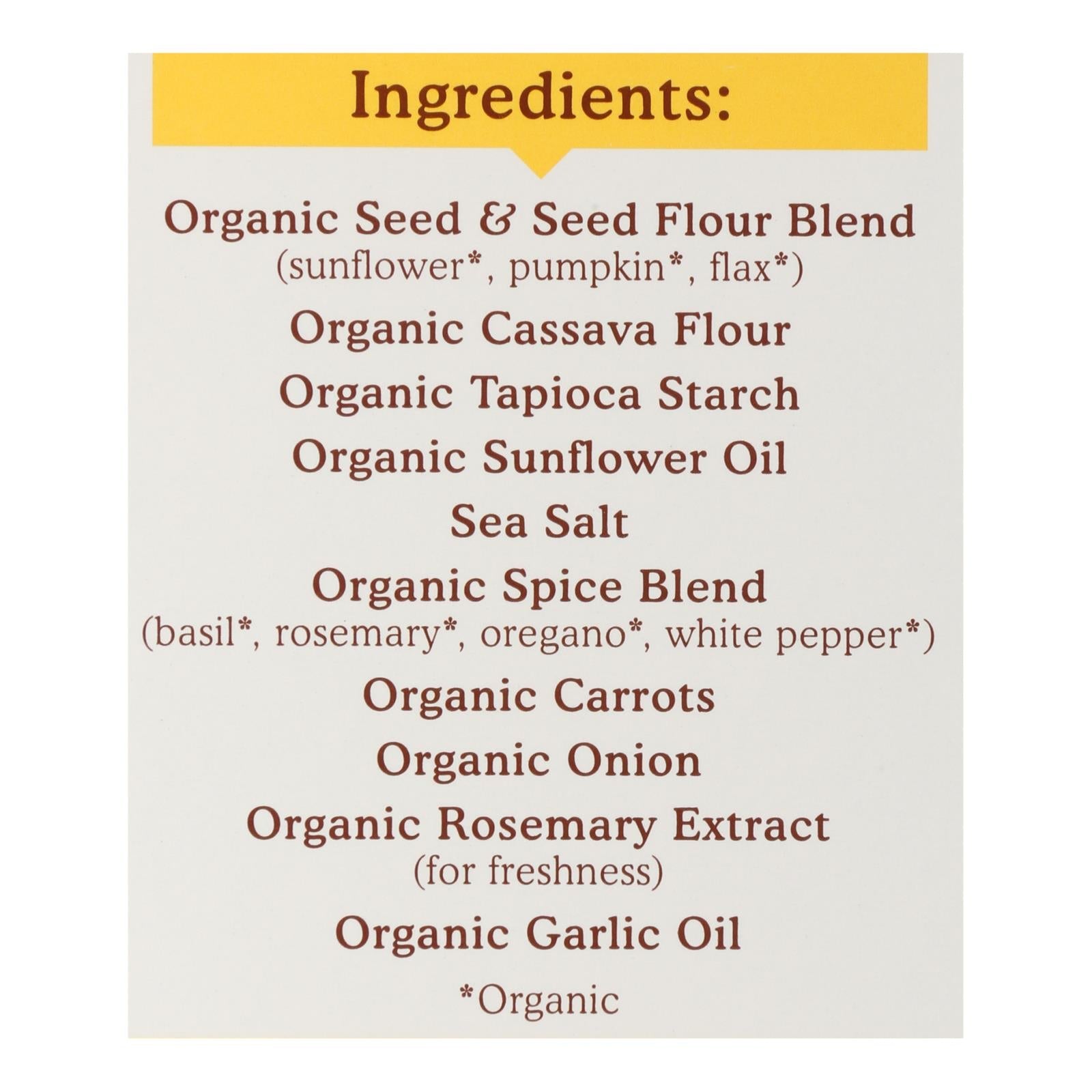 Simple Mills Garlic and Herb Seed Flour Crackers (4.25 Oz., Pack of 6)