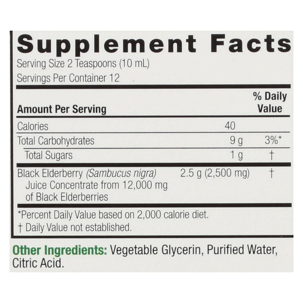 Nature's Answer Black Elderberry Extract for Immune Support (4 Fl Oz)