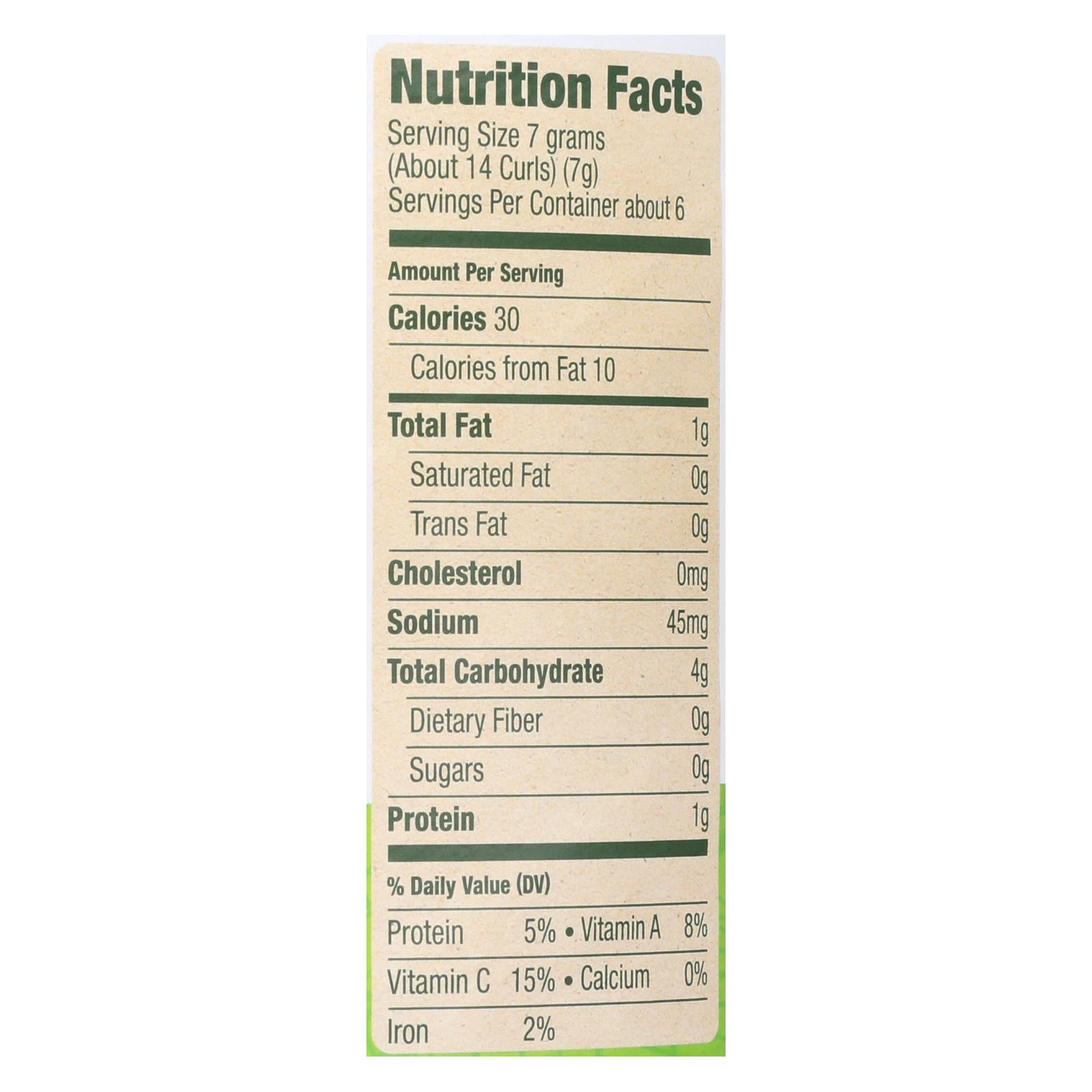 Sprout Organic Broccoli Curls Baked Toddler Snacks 1.48 Oz. Pack of 6