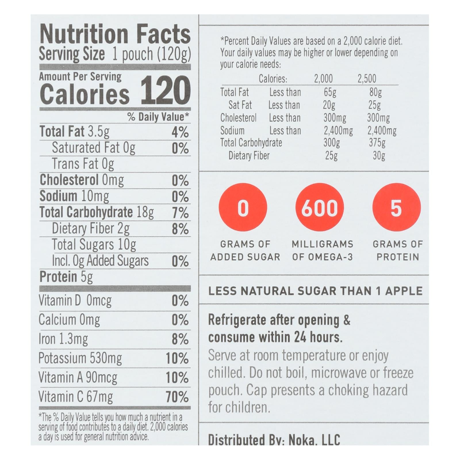 Noka Superfood Mango Coconut Blend  - Case Of 6 - 4.22 Oz