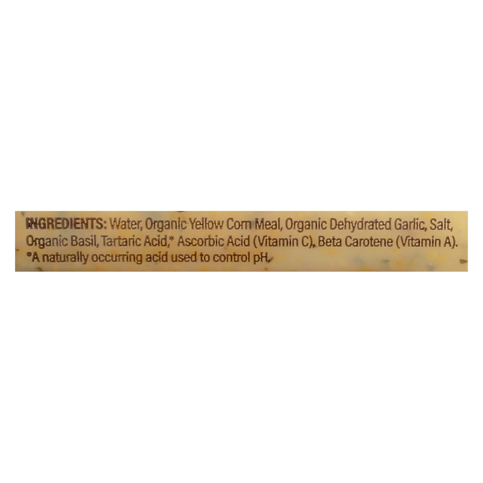 Food Merchants Organic Basil Garlic Polenta, 12 Pack - 18 Oz.