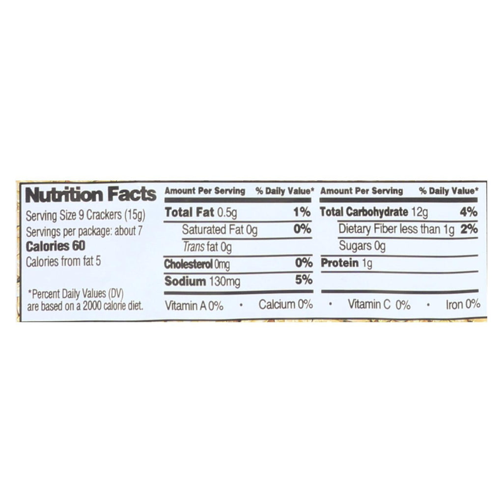 Edward & Sons Brown Rice Snaps, Tamari Sesame, 3.5 oz, Case of 12