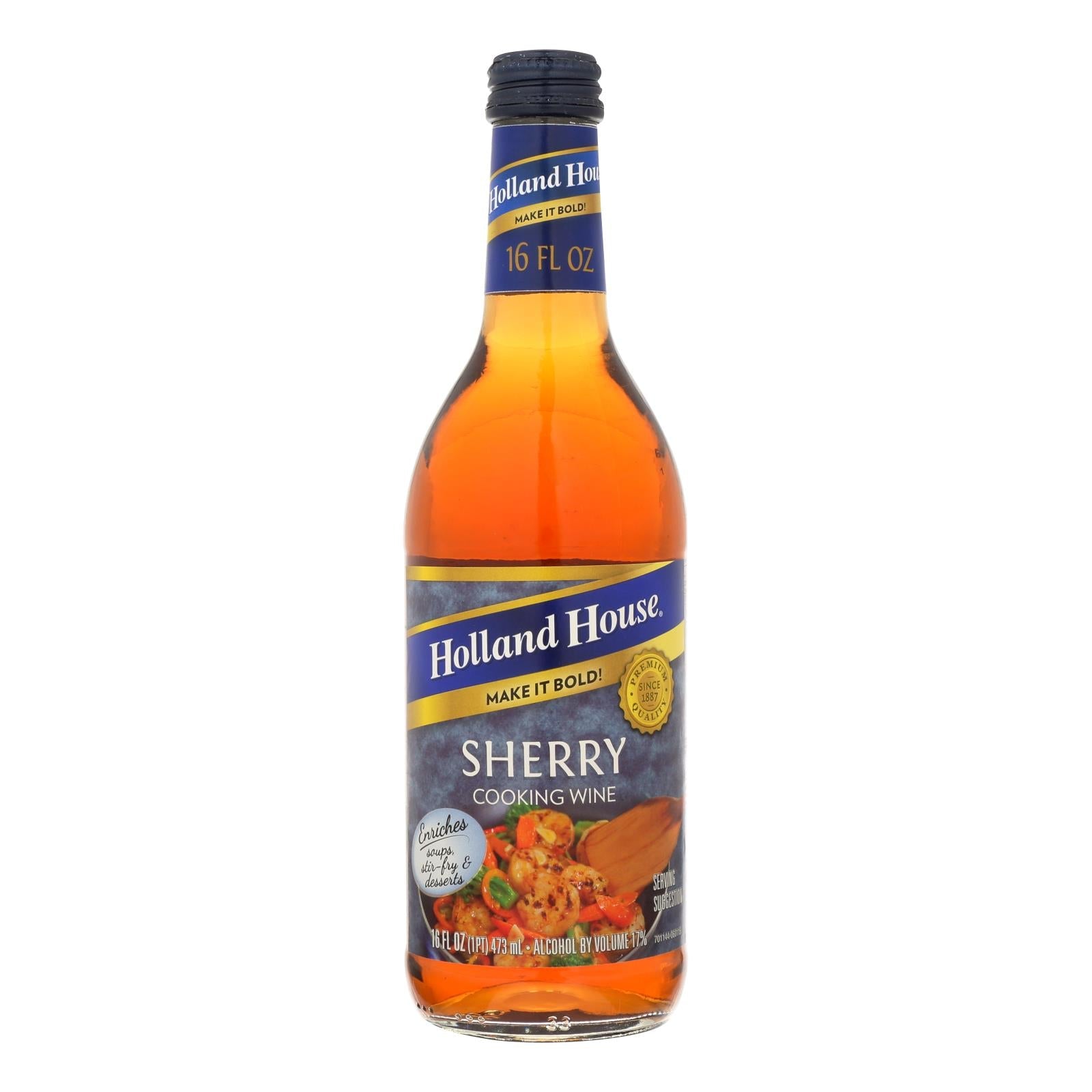 Holland House Sherry Cooking Wine for Flavorful Dishes - 16 Fl Oz. (Pack of 12)
