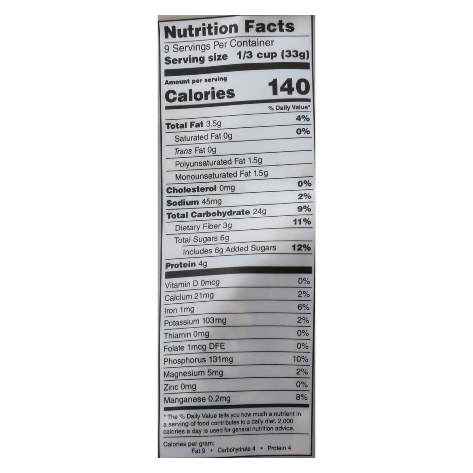 One Degree Organic Foods Cinnamon Flax Granola - Sprouted Oats - 11 Oz. (Pack of 6)