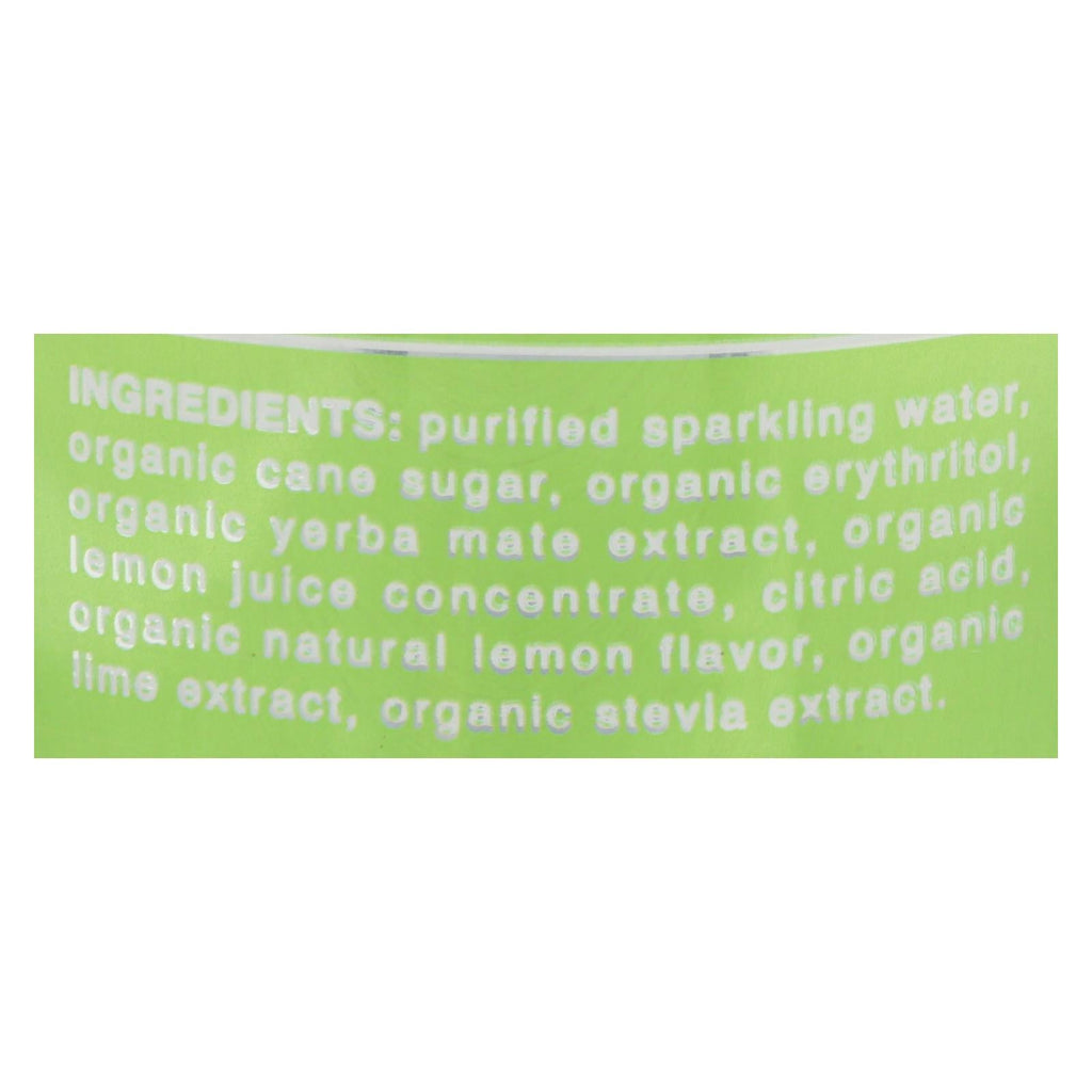 Clean Cause Yerba Mate Lemon Lime Energy Drink (Pack of 12 - 16 Fl Oz)